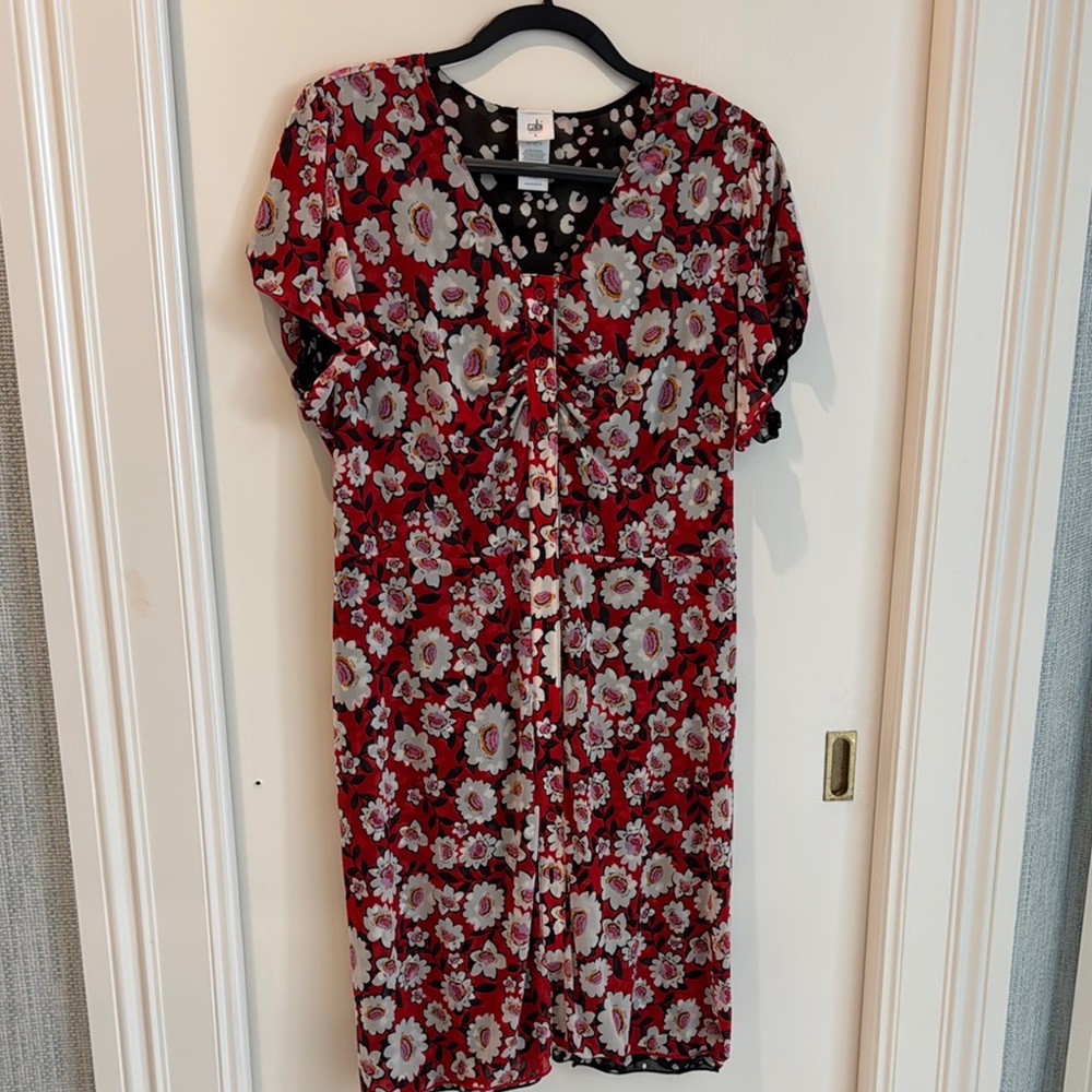 Floral Red Dress